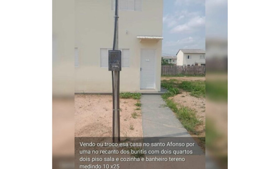 Menos de um mês após entrega, casa doada à família de Rio Branco é colocada à venda